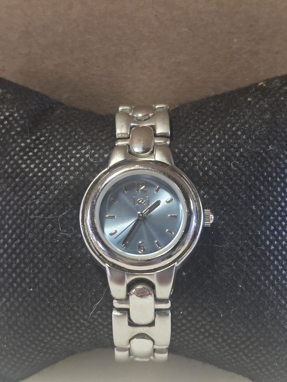Lei Ladies Silver Bracelet Watch with Blue Dial